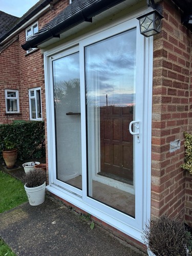 White upvc sliding - white, door