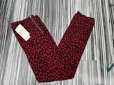 New Ladies Zara Leopard Print Trousers UK Medium