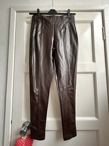Faux leather leggings - leather,