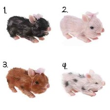 Silicone Pig Piglet Pet Doll Fur Baby Reborn 4.5 Inch Micro Realistic Lifelike