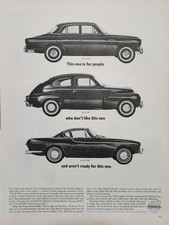 1963 Volvo P1800 Print Ad Wall