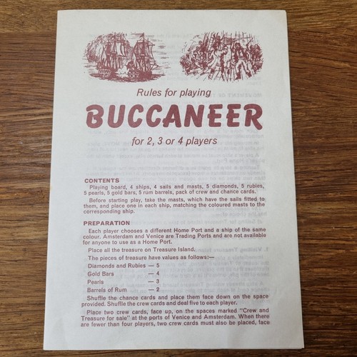 Buccaneer instructions rules - ,