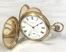 1902 Mint ELGIN R/Gold Full Hunter Gents Pocket Watch. SERVICED & GWO Antique
