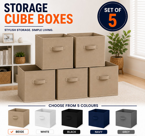 Fabric storage boxes - storage,