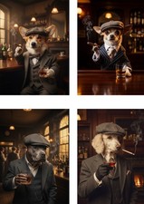 Peaky Blinders Style Dog Photo