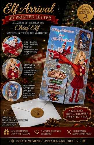Personalised elf shelf letter