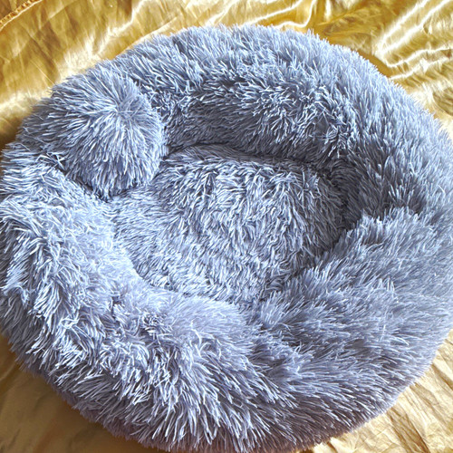 Grey plush donut - grey,