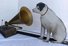 Curtis Jere RCA Dog Nipper His Master’s Voice 3D Metal Sculpture Vintage w/ COA