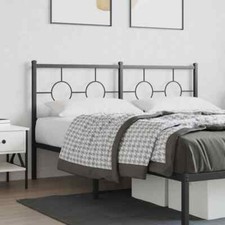 Metal Headboard Black 150 cm vidaXL