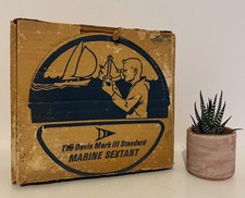 Vintage 1966 Davis Mark 3 Marine Sextant W/ Original Box, Bag, Instructions!