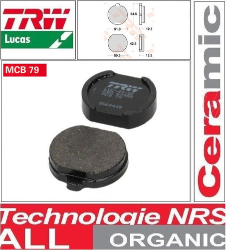 Front brake pads trw lucas - front,