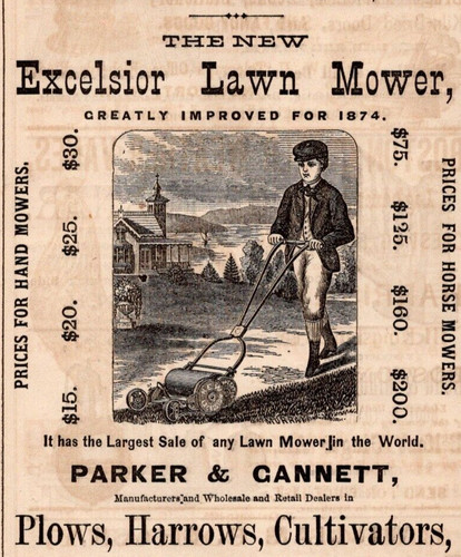 1875 excelsior lawn mower - 1875,