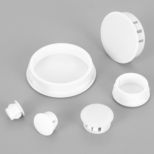 White plastic hole - plastic, plugs