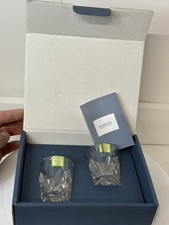 2 Waterford Crystal MARQUIS Brookside Bourbon Whiskey Shot Glasses