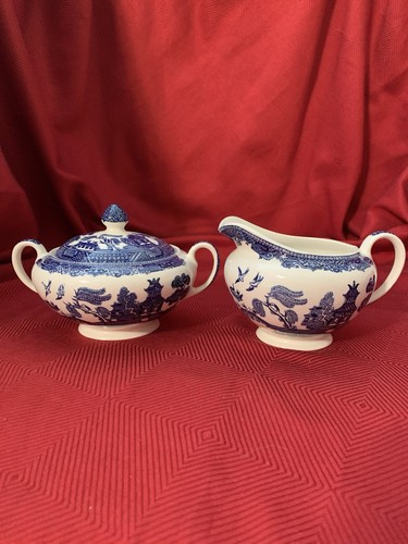 Blue willow sugar - blue, w/lid