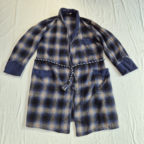 Buffalo plaid wool robe - plaid,