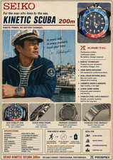 Seiko kinetic scuba 200m pepsi - scuba,