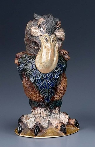 Burslem pottery grotesque bird - burslem,