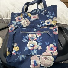 This Bag Is A Cath Kidston Navy Floral Print Tote Or Crossbody Bag. New