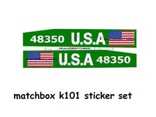 MATCHBOX K101 STICKER SET