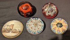 glass mixed 5 paperweight