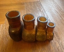 4 X Bovril Glass Amber/Brown