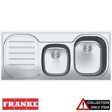 Franke Compact 1.75 Bowl Silk Stainless Steel Sink & Waste Lhd Cpxp621 "GRADED"