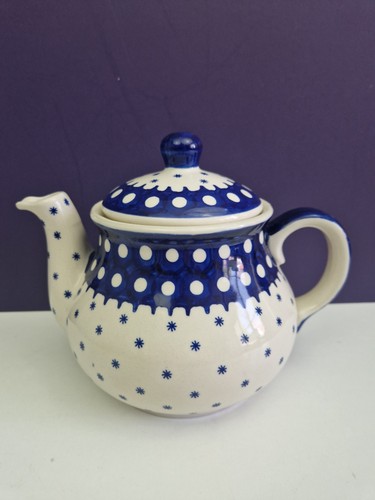 Boleslawiec blue stars dots - boleslawiec,