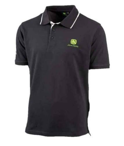 Genuine john deere black - john, polo