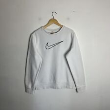 Nike Sweatshirt Jumper Men's Large White Pullover Centre Swoosh Vintage