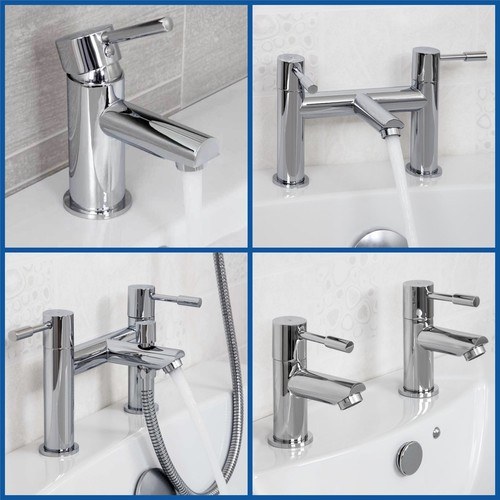 Modern chrome bathroom - bathroom, sink