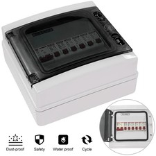 Consumer Unit Fuse Box 8 MCB 8 Way Circuit Breaker Isolator Shed Garage Caravans