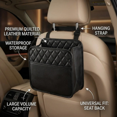 Car seat back hanging bag - back,