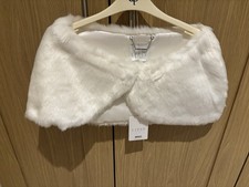 IVORY FAUX  FUR COVER UP