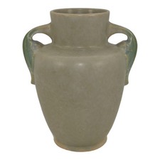 Roseville Tuscany Gray 1927 Vintage Art Deco Pottery Ceramic Flower Vase 344-8