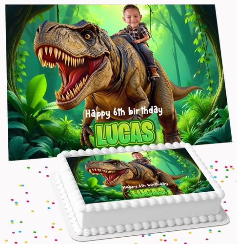 Own photo riding dinosaur - own,