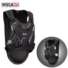 WOSAWE ACTION CHEST PROTECTOR BLACK ADULT BODY ARMOUR MOTOCROSS MX JACKET GUARDS