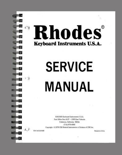 Fender rhodes piano service - rhodes,