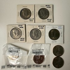 Lot of 9 USA Kennedy Half