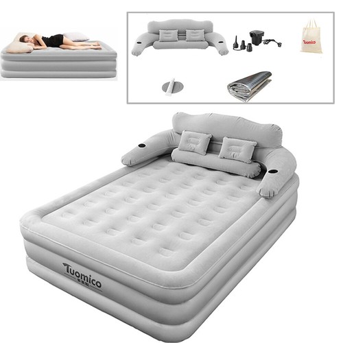King inflatable air bed with - air,