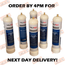 6 X WELDGAS- CASTOLIN/OXY TURBO/WELDGAS OXYGEN REPLACEMENT GAS CYLINDER BOTTLE
