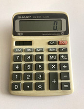 Vintage SHARP Elsi Mate Calculator Twin Power Solar EL-330L 8 Digit