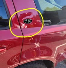 SILVER BLACK OVAL UNION JACK