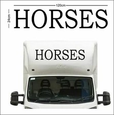 Horses vinyl sticker sign horsebox trailer decal graphic Equestrian van lorry