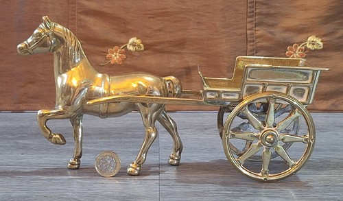 Vintage solid brass - brass, horse