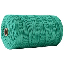 3mm 200M Natural Cotton Twisted Cord Craft Macrame Artisan Rope Weaving Wire DIY