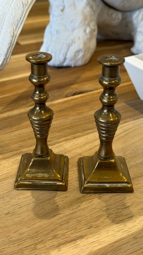 Pair vintage solid brass - vintage,