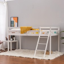 White Kid Bunk Bed Mid Sleeper