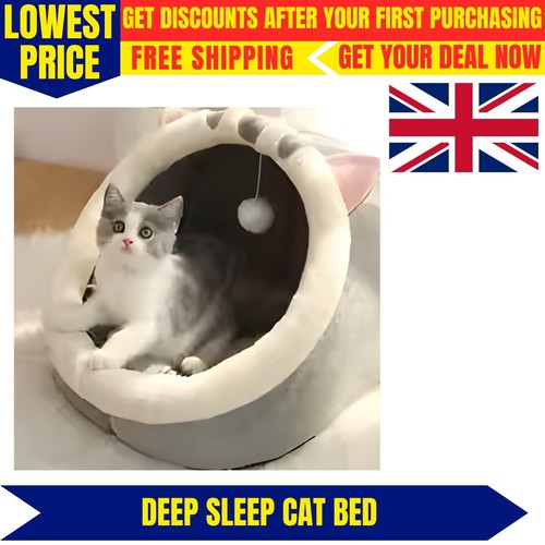 Cozy hooded cat - dog, bed