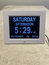8" Dementia Day Clock Large
